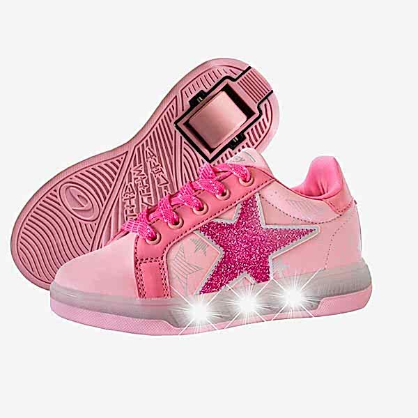 BREEZY ROLLERS 2195680 Tekerlekli Spor Ayakkabı Blast LED Işıklı gül/pembe