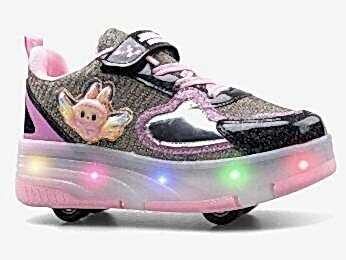 Carby tekerlekli ayakkabı siyah/altın/pembe