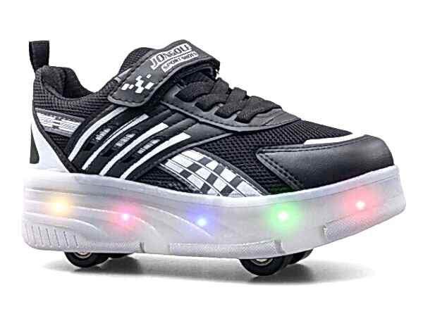 Carby tekerlekli ayakkabı siyah/beyaz/b.buz